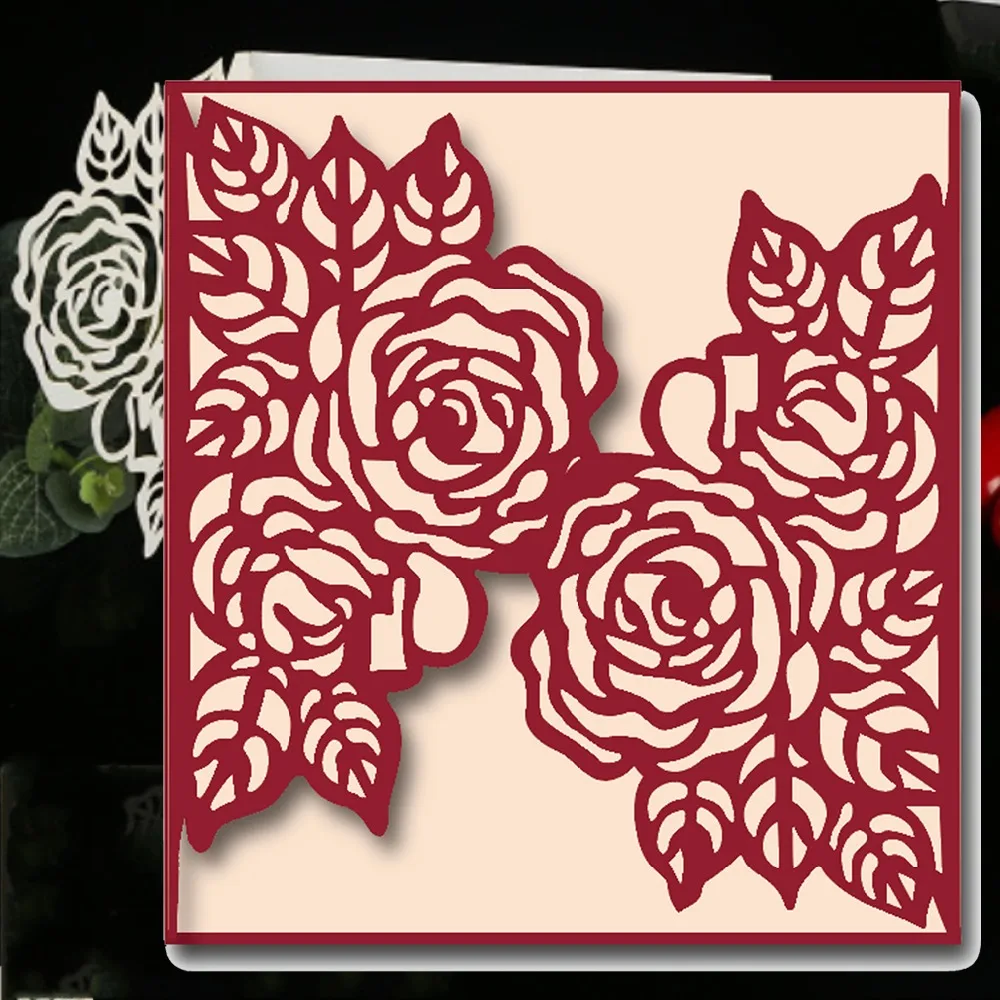

New Beautiful Rose Petal Metal Cutting Dies for Scrapbooking DIY Album Embossing Folder Paper Card Maker Template Decor Stencils
