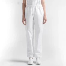 Полностью эластичные брюки санитара брюки медсестры скрабы боковой эластичный пояс утилита естественная посадка прямые ноги или больница брюки медсестры