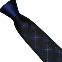 LAMMULIN мужские галстуки для костюма модный синий Узел контрастный темно-синий с синей клетчатой полосатой каймой дизайн шейный платок, тонкий галстук 6 см Gravats