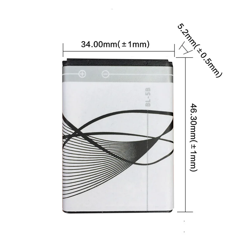 

New 3.7V 890mAh BL-5B Phone Battery For Nokia BL 5B BL-5B BL5B 5300 5320 6120C 7360 3220 N83 N90 Replacement BL 5B Battery