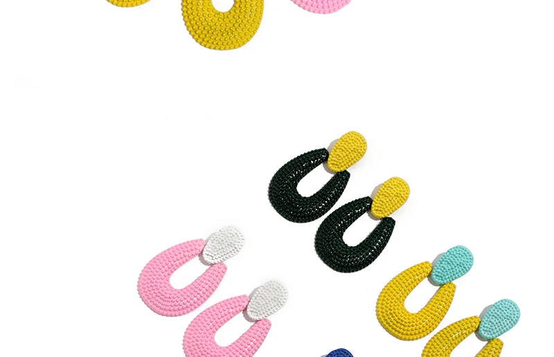 Vintage Statement Earrings For Women Long Drop Earrings White Black Bijoux Femme Round Hanging Earings Fashion Jewelry (2)