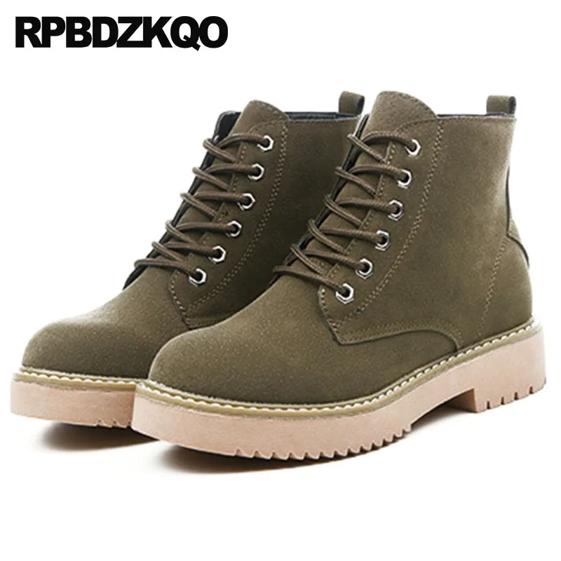 suede combat boots women's