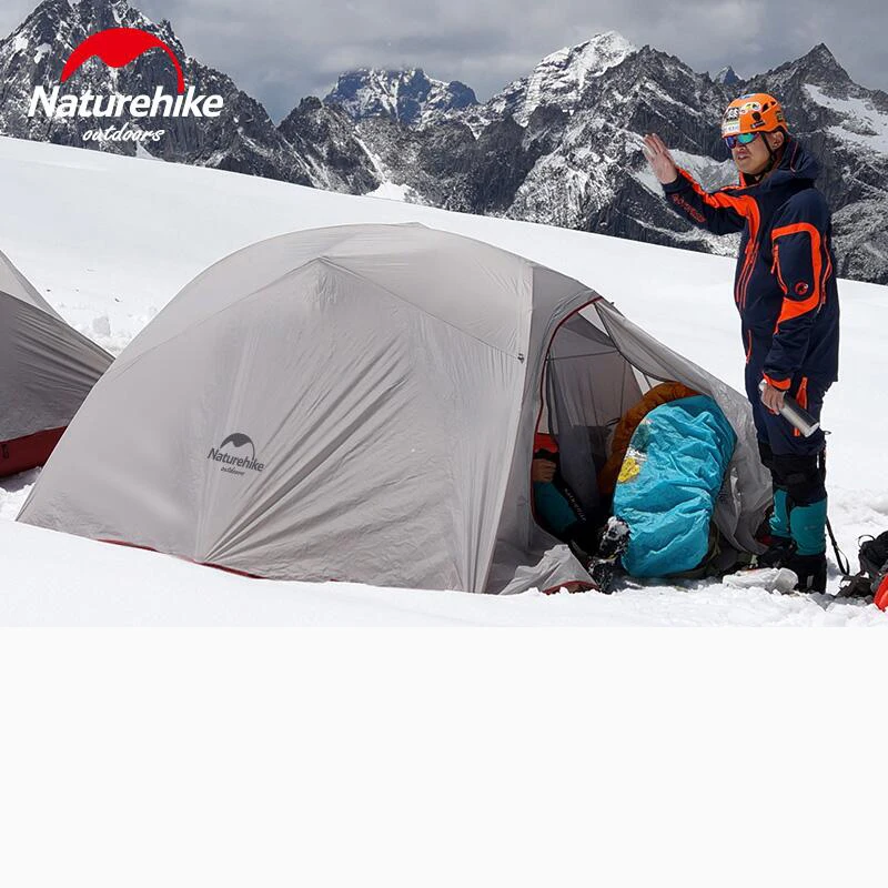 

Naturehike Ultralight camping tent CloudUp Series 2-3 Person Tent 20D Silicone Double-layer Camping Tent with Mat Camp Equipment