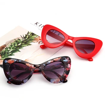 

fashion cat eye sunglasses women 2019 trending products retro red black pink vintage leopard ladies festival glasses oculos