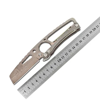 

Dropship 440C steel outdoor multitool card knifes fixed blade five functions camping case knife sheath faca EDC survival tool