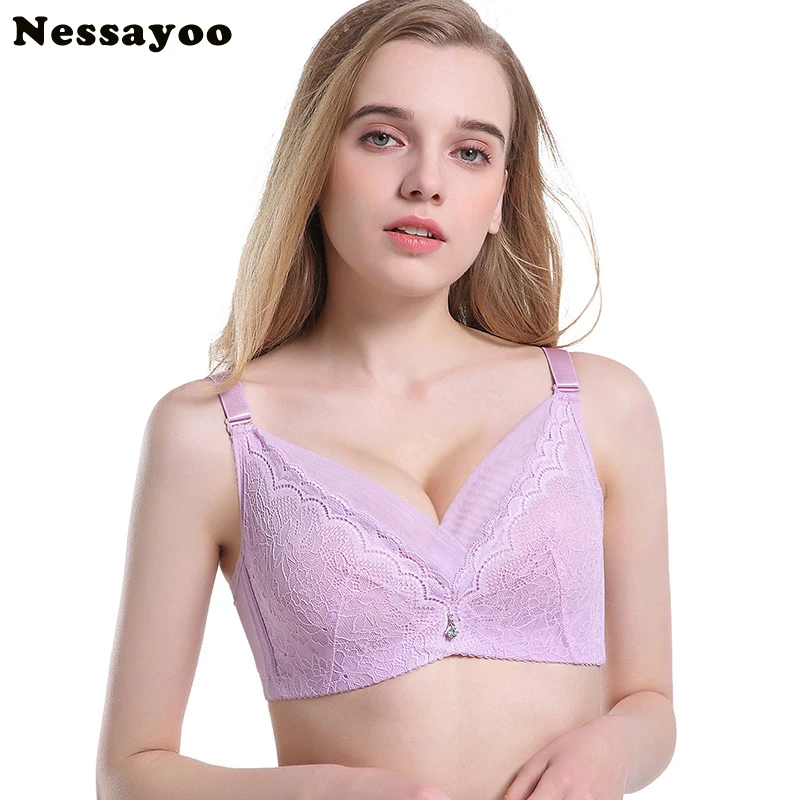 

Large Size Bra Transparent Mesh Lace Ultra-thin Breathable Push Up Bra Plus Size Bralette Thin Cup Bras for Women 42 44 46 B C D