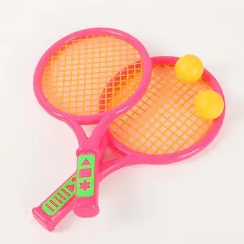 

Leadingstar Children Plastic Beach Tennis Toys 2 Pack Tennis Racquets Battledores with Tennis/Badminton Set Random Color zk35