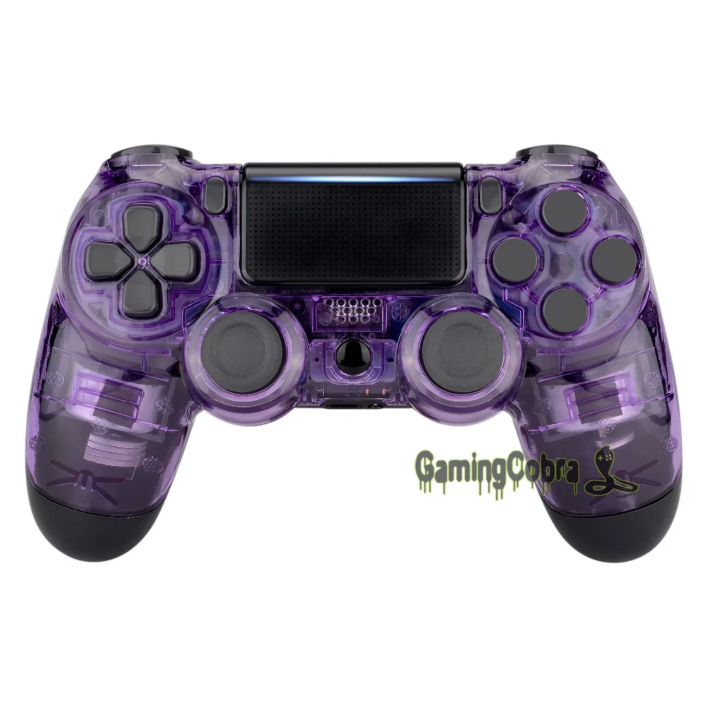 

Transparent Clear Purple Front Housing Shell Faceplate Replacement Mod for Playstation 4 PS4 Slim Pro Controller - SP4FM06G