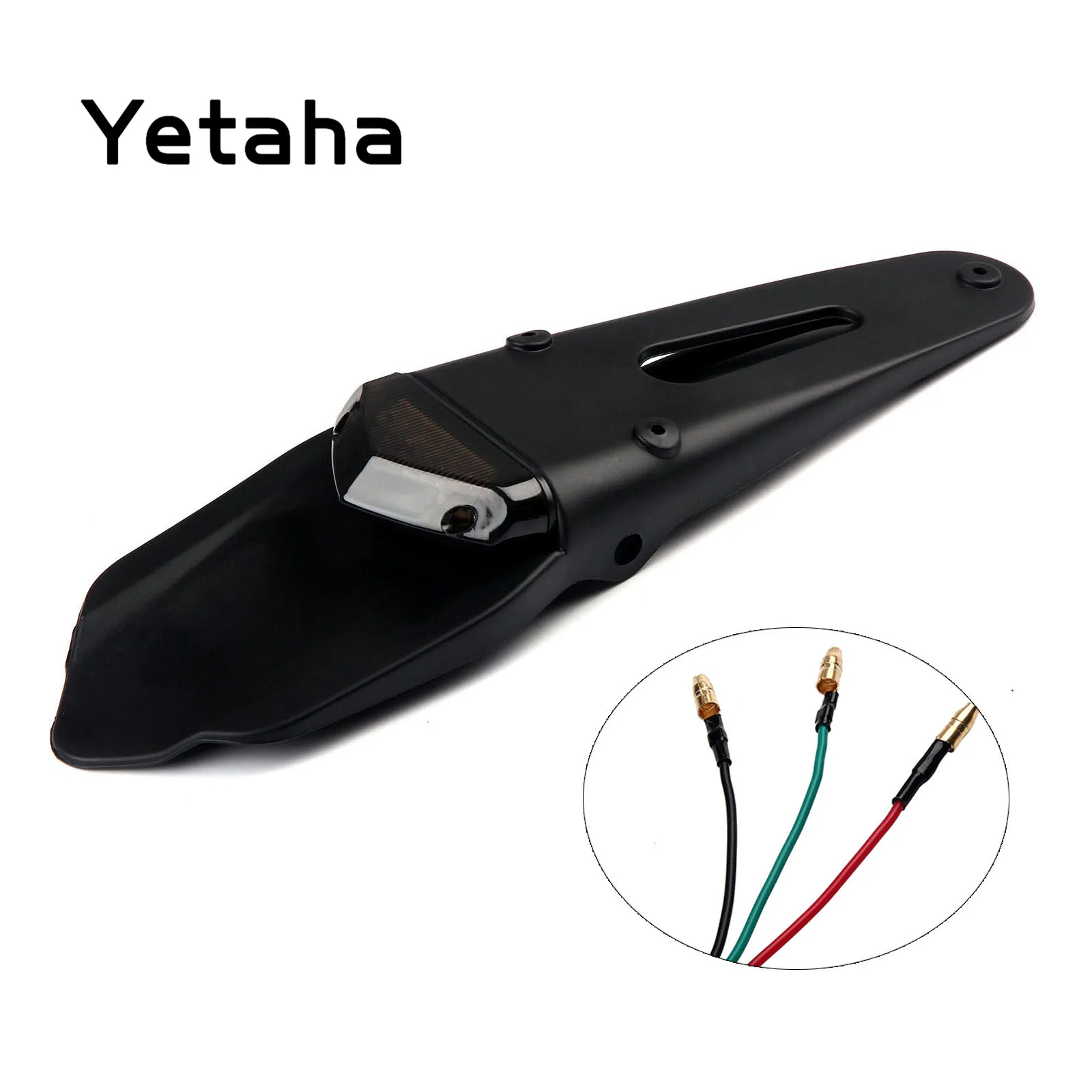 

Yetaha Universal Motorcycle Trial Bike LED Brake Stop Rear Tail Light Mountain Bicycle Refit Back Fender Mudguard LED Lamp