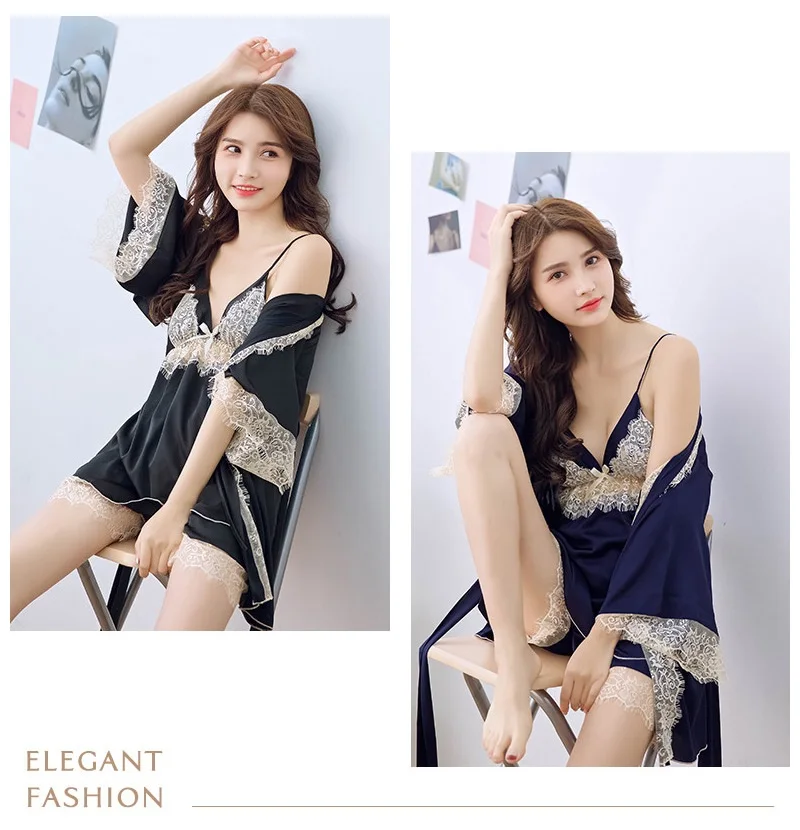 female silk-like sleepwear (2)