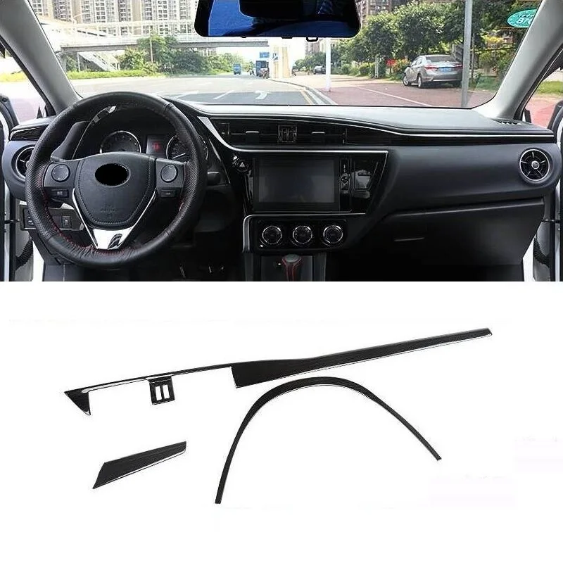 

Car Chromium Automovil Modified Window Interior Fashion Covers Accessory Mouldings Parts 14 15 16 17 18 FOR Toyota Corolla