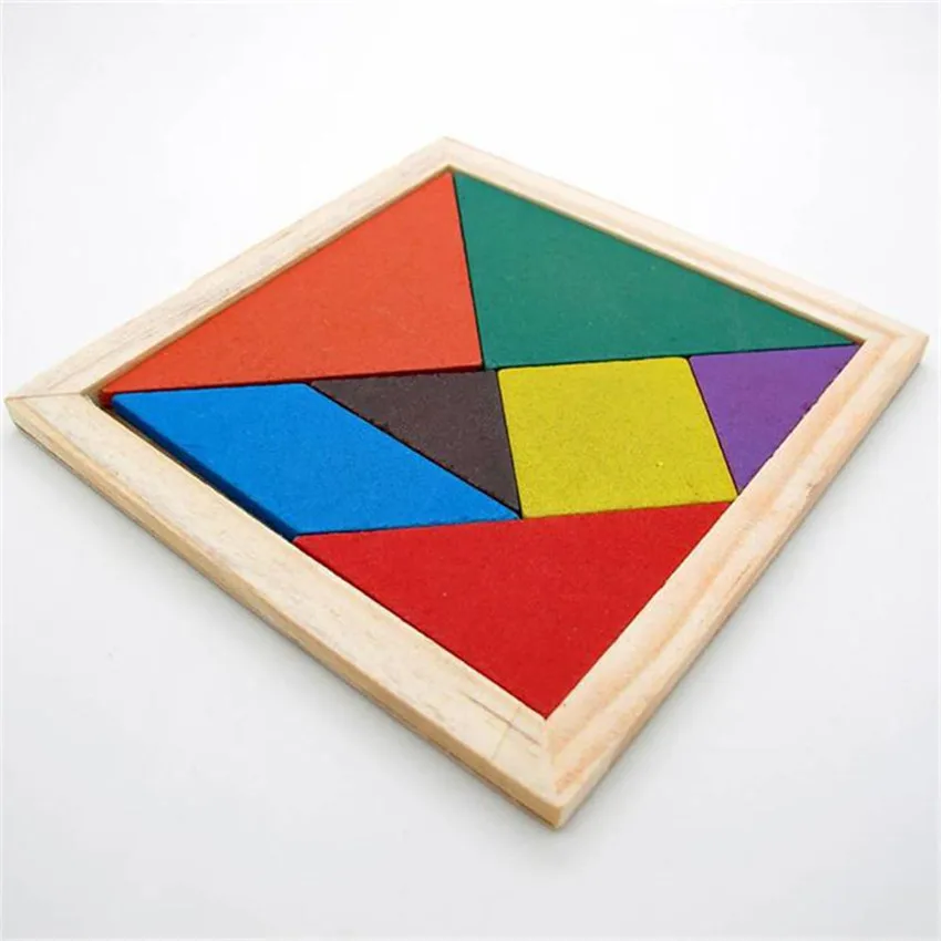 Новые Детские умственное развитие Tangram Логические игры деревянный Радуга головоломки Развивающие Игрушечные лошадки для детей