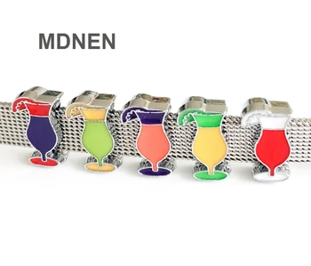

20PCS 8MM Enamel Colorful Drinking Slide Charms Letters DIY Accessories Fit 8mm Belts Bracelets, CCOR, CD0320