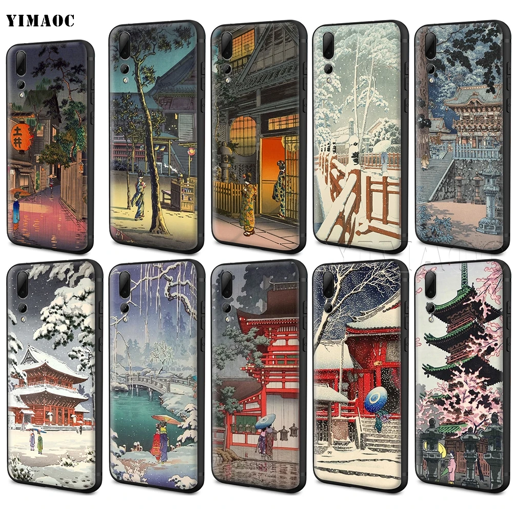 

YIMAOC Ukiyo-e Tokyo Japanese Art Case for Huawei Mate 30 20 Honor Y7 7a 7c 8c 8x 9 10 Nova 3i 3 Lite Pro Y6 2018 P30 P smart
