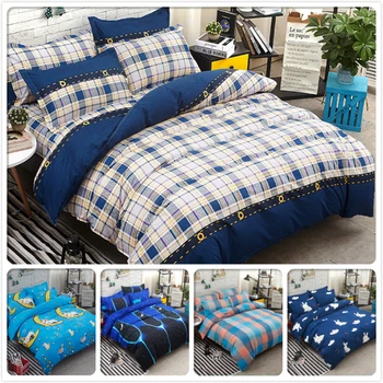 

Stripe Plaid Double Big Size Duvet Cover 4pcs Bedding Sets Full King Queen Double Single Bed Linen 1.5m 1.8m 2m 2.2m 2.4m Cotton