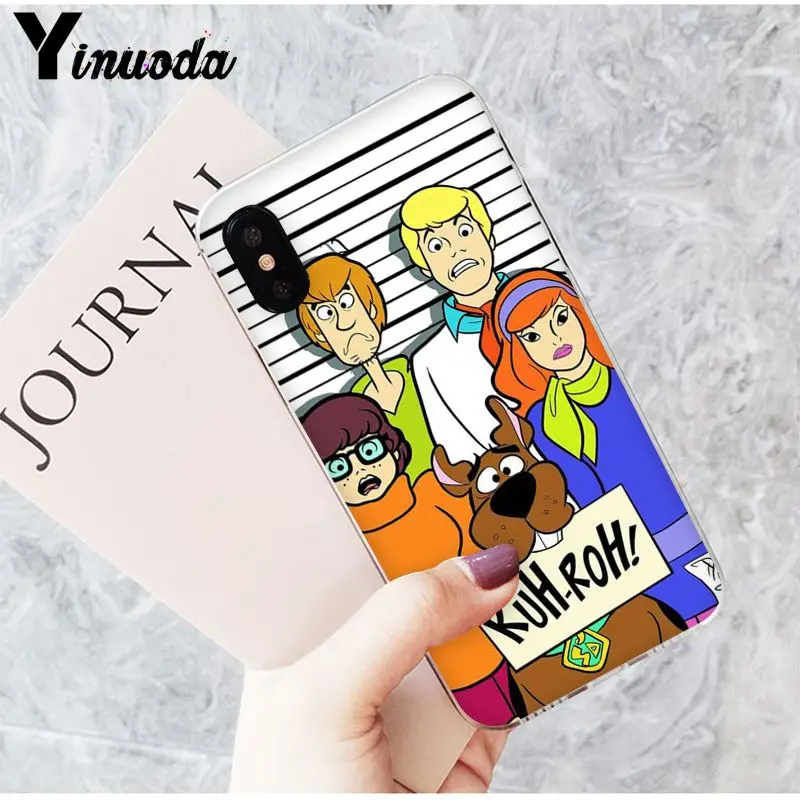 Yinuoda Shaggy и Scooby Doo прозрачный мягкий для телефона чехол для Apple iPhone 8 7 6S Plus X XS MAX 5 5S SE XR мобильные чехлы