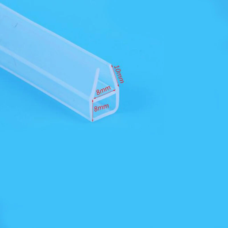 2 meters U shape shower glass edge trim door window silicone rubber