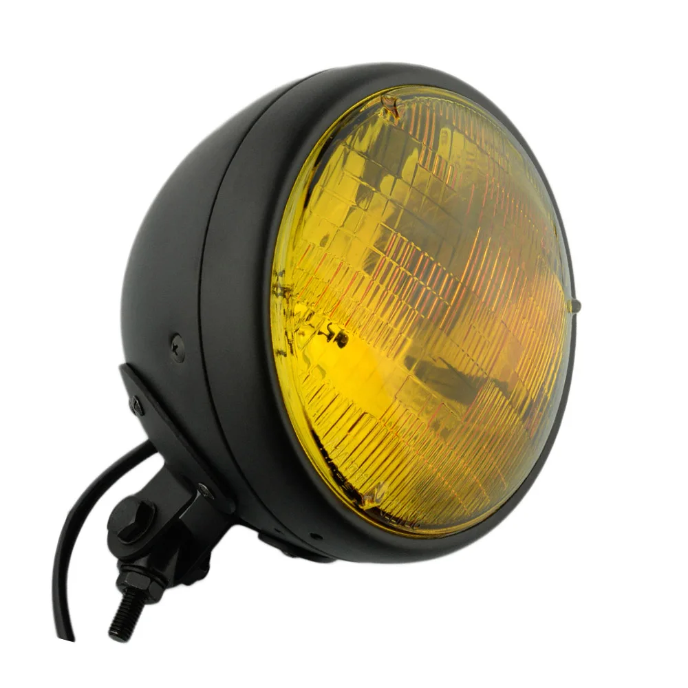Faro Redondo De Metal Cromado Para Moto – Estilo Bobber Y Cafe Racer – Montaje Lateral M10