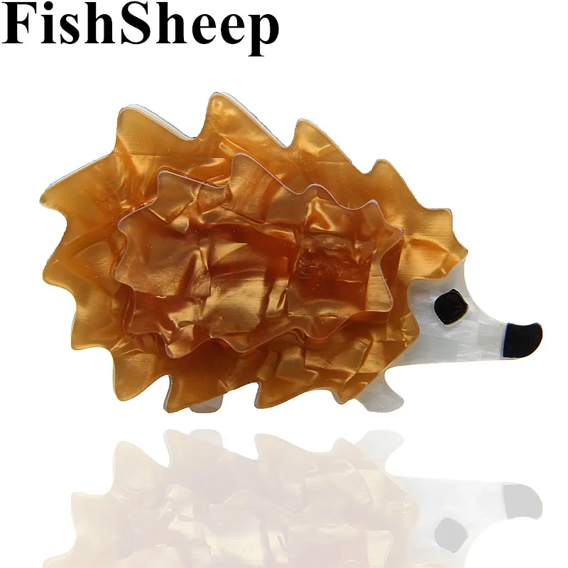 FishSheep новая акриловая брошь Ежик для женщин и детей прекрасные заколки с животными из смолы и броши корсаж букет аксессуары Подарки