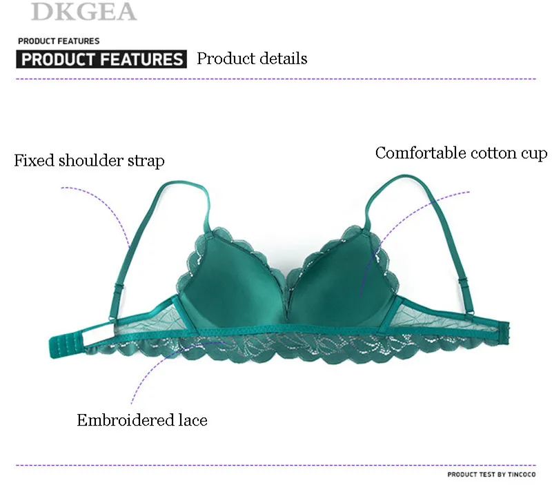 Модный бюстгальтер без косточек, тонкий хлопковый бюстгальтер и трусики, комплект зеленого кружевного нижнего белья, женский бюстгальтер с вышивкой, сексуальный комплект нижнего белья