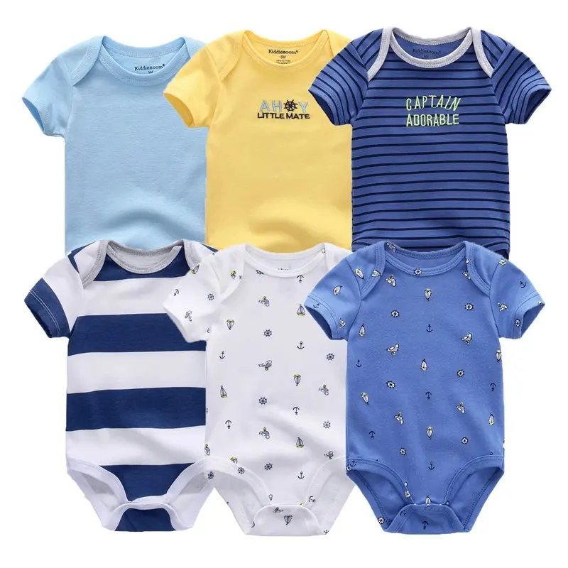 Боди для новорожденных, 6 шт./партия, одежда для малышей с короткими рукавами, комбинезон для малышей 3, 6, 9, 12 месяцев, хлопок, детская одежда, Infan Roupas de Bebe
