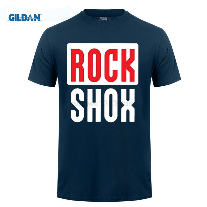 New ROCK SHOX Logo Moutain MTB Biker Bicycler Men's White Black T-Shirt Gift More Size and Colors Top Tee