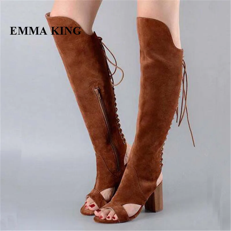 chunky heel boots with laces