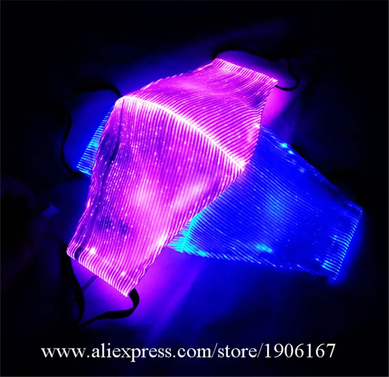 Led fiber optic masks, light-emitting masks, luminous bar riding masks, electric syllables, music festival masks13