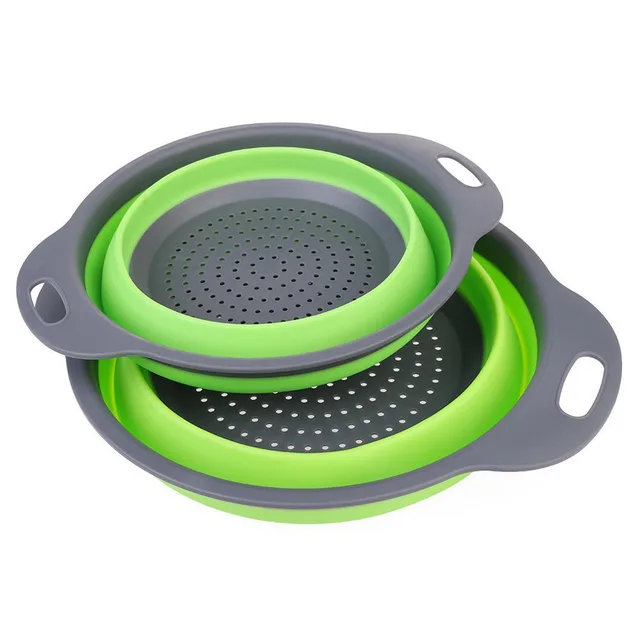 Foldable Round Silicone Colander 5