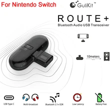 Gilikit Route+ беспроводной Bluetooth type-C USB адаптер аудио передатчик для nintendo Switch Аудио Синхронизация в реальном времени