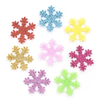 

100Pcs 20mm Mixed Christmas Snowflakes Ome Christmas Party Table DIY Handmade Gift Supplies Appliques Wedding Decoration F03