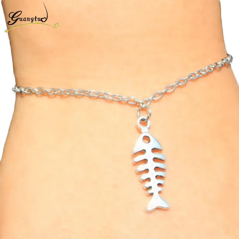 

1Pcs Trendy Fish Bone Shape Pendant Bracelets Pulseira Feminina For Lovers Fashion Jewelry Gift Bijoux Bracelet
