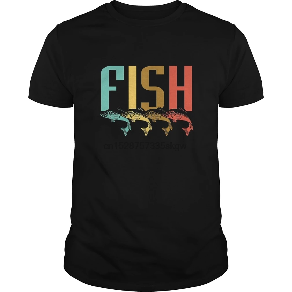 Мужская футболка с коротким рукавом женская Awesome FISH винтажный Ретро стиль
