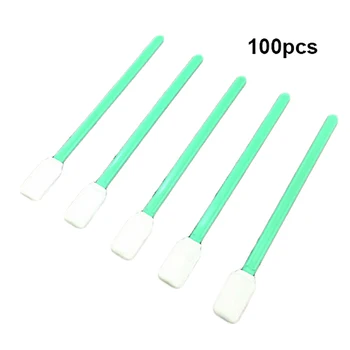 

100pcs Printer Head Swabs Cloth Head Tipped Cleaning Solvent Swabs Printer Cleaner Foam Spong Cloth Head Cleaning Tools