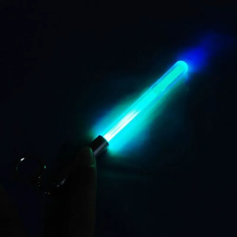 Magic Wand Stick Lightsaber Keychain LED Light Durable Glow Pen Flash Torch