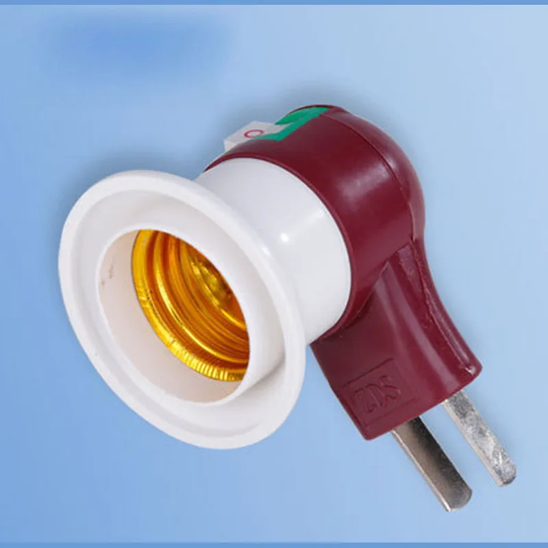 

E27 Lamp Bulb Light Base Extender Socket Adapter Fireproof Material E27 Screw Switch Adaptor Converter for Led globe bulb