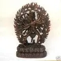 

Large Tibetan Kalachakra time-cycle Bronze Statue 12"H