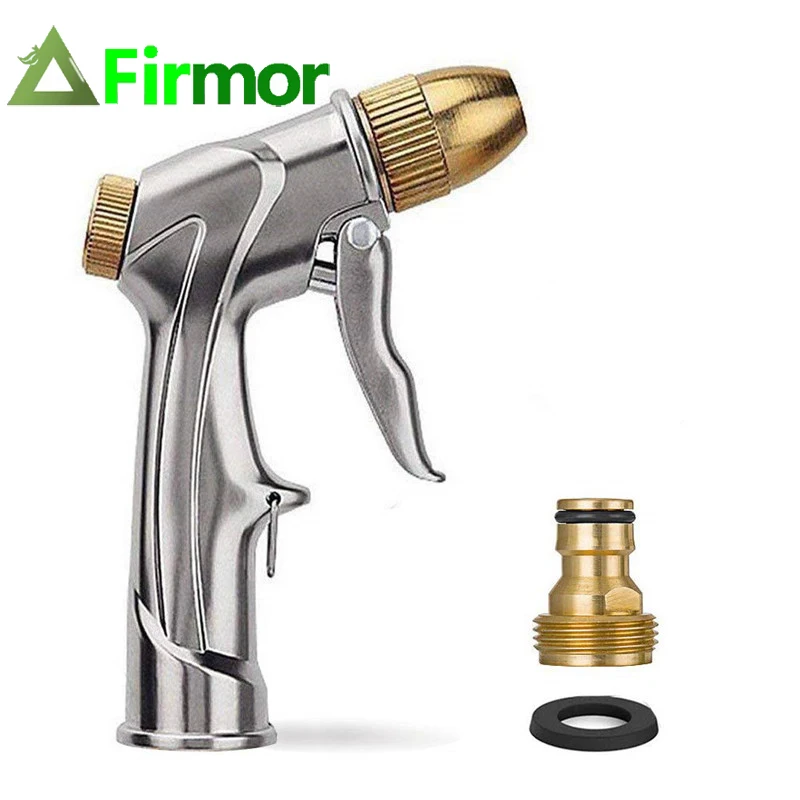 FIRMOR High Pressure Power Water Gun 4 Watering Patterns Garden Hose Nozzle Spray Sprinkler Cleaning Tool | Дом и сад