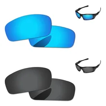 Черный и голубой лед 2 пары Поляризованные замена оптические стёкла для Monster Pup Солнцезащитные очки женщин рамки UVA и UVB защиты