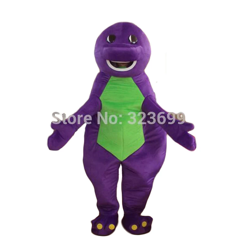 Cute Purple Barney Mascot Costume Suit Cosplay Party Game Dress Outfit  Adult 1P
