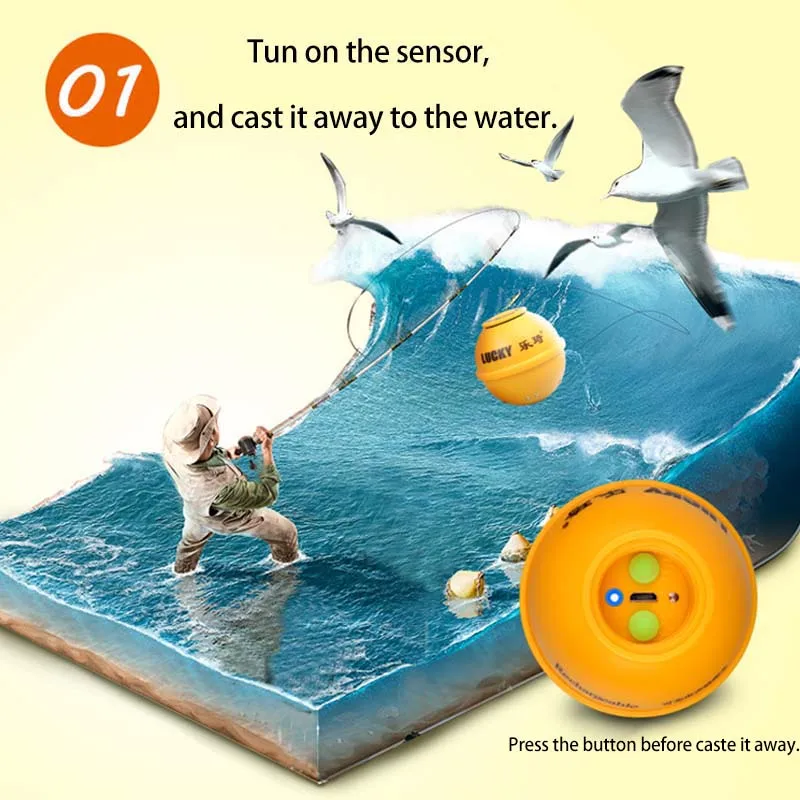 Waterpoof الروسية اللاسلكية صياد السمك 125 KHz تردد أسفل كفاف 0.7-45 M Fishfinder الاستشعار الصيد كاميرا الملحقات