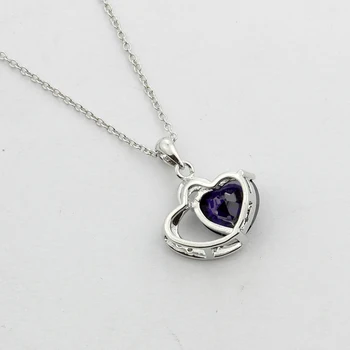 

Engagement Gift For Lover Double Heart Stellux Austrian Crystal Pendant Necklaces Stainless Steel Chain Charm Necklace Jewelry