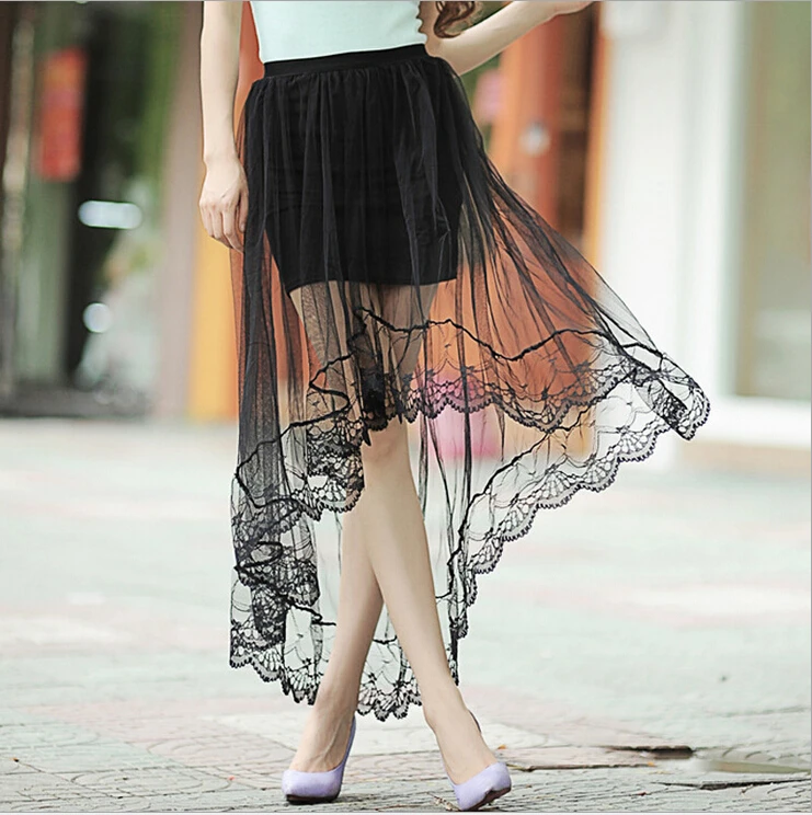 2015 Hot Sell New Women Lace Casual See Through Women Lace Skirt 2 ...