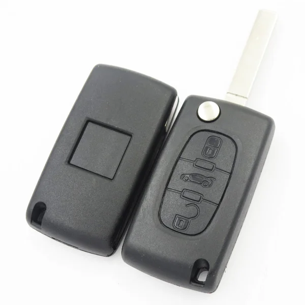 Cocolockey Сменный Чехол для PEUGEOT 207 307 407 SW 308 607 3 кнопочный дистанционный флип-брелок