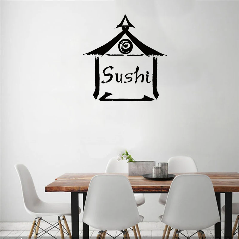 Us 6 39 23 Off Stizzy Wall Decal Japanese Food Sushi Bar Vinyl Wall Stickers Restaurant Kitchen Logo Art Mural Interior Home Decor Fashion A536 In