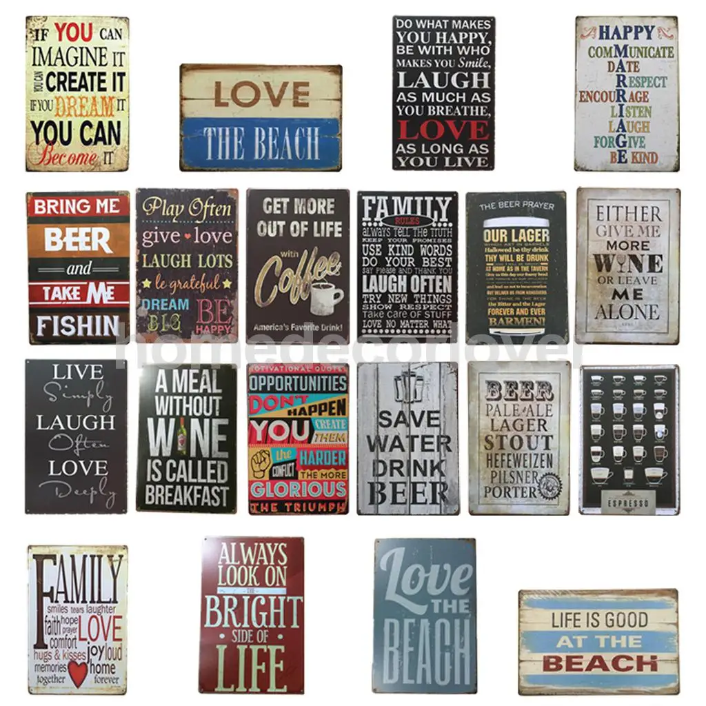 Vintage Metal Tin Sign Plaque Poster Bar Wall Pub Home Decor Club Retro