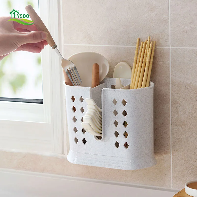 Multifunctional Drainage Chopsticks Tube Wall Shelf Chopsticks Rack