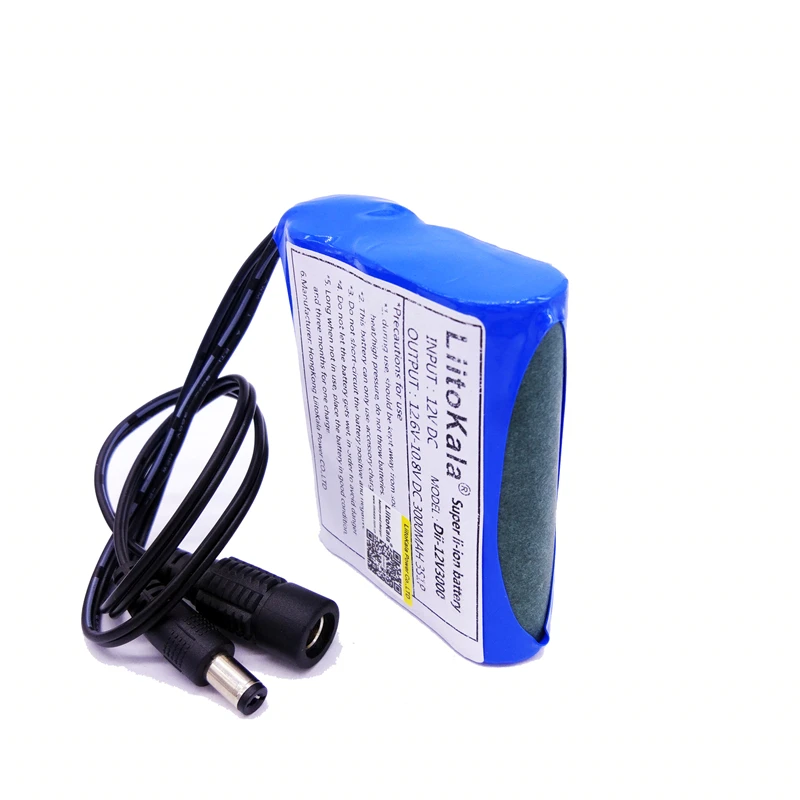 Liitokala 12V 3000mAh аккумулятор литий-ионный recargable y La C Mara de CCTV cargador+ 1A зарядное устройство