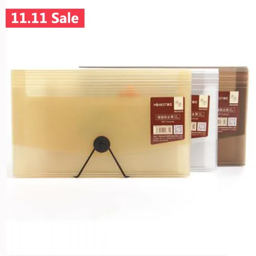 

2pcs Simple Organ Document Bag File Folder Expanding Wallet Bill Folder Small Size Document Bag Office Supply