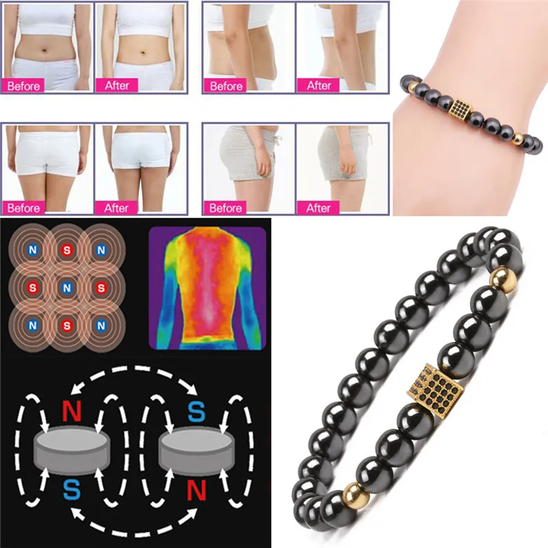 Health Slimming Square Twisted Bracelets& Bangles Jewelry Bio Magnetic Bracelet Charm Bracelets For Women Weight Loss Slimming